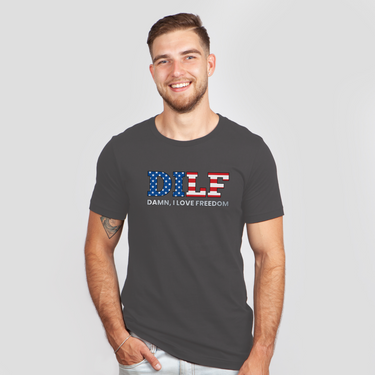 damm i love freedom gray shirt - colored